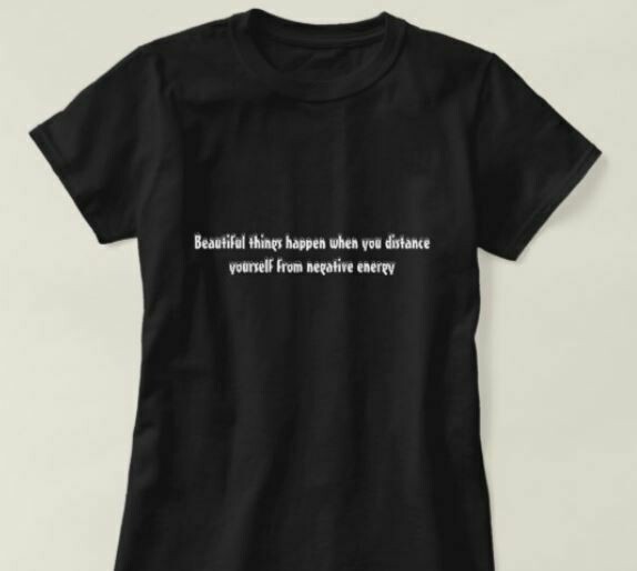Black T-shirt for women positive quote