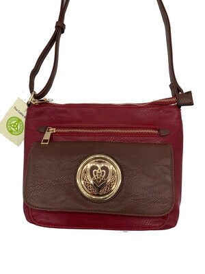 155 Two Tone Pocket Bag Red