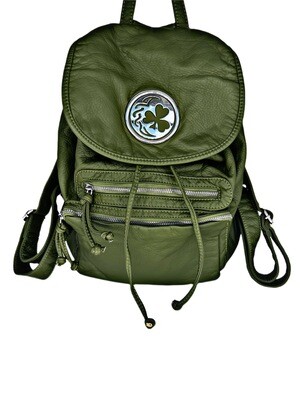 19296 Washed Back Pack olive green