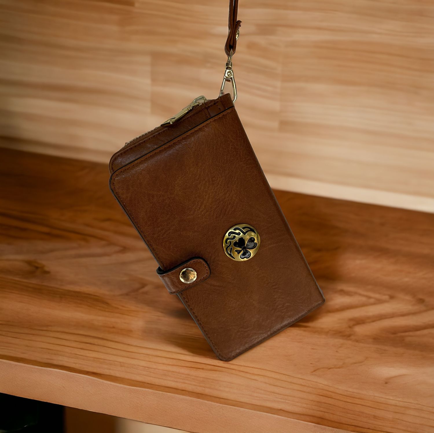 ​5205 Cell Phone Wallet/Wristlet​ Coffee