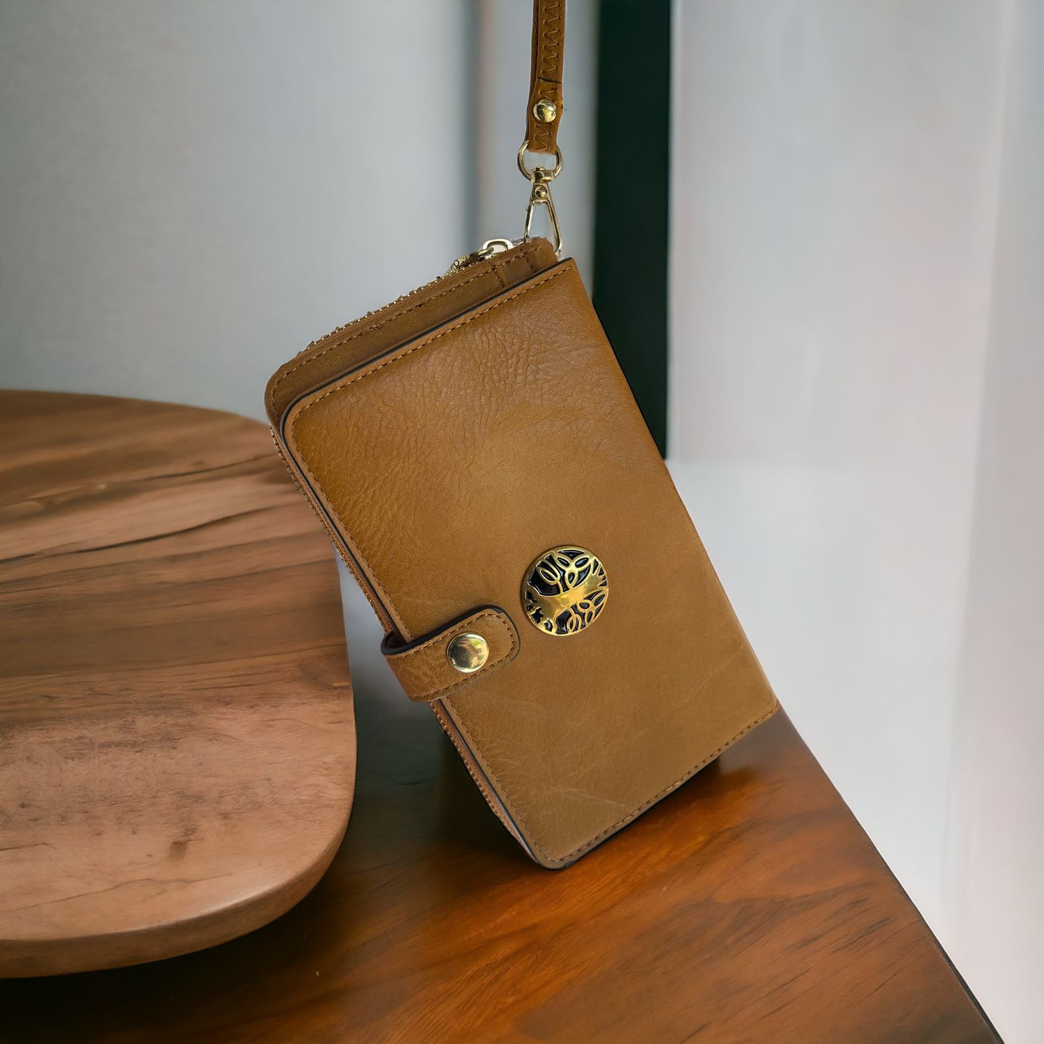 ​5205 Cell Phone Wallet/Wristlet​ Mustard Yellow