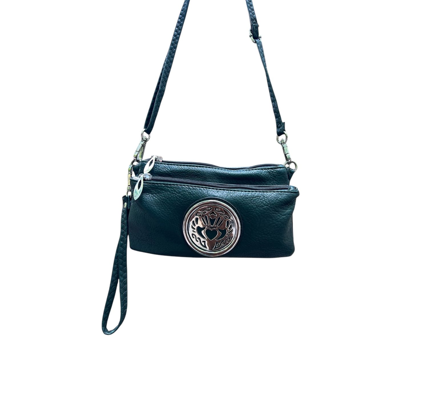 7519 Tri Zip Cell Phone Bag hunter grn