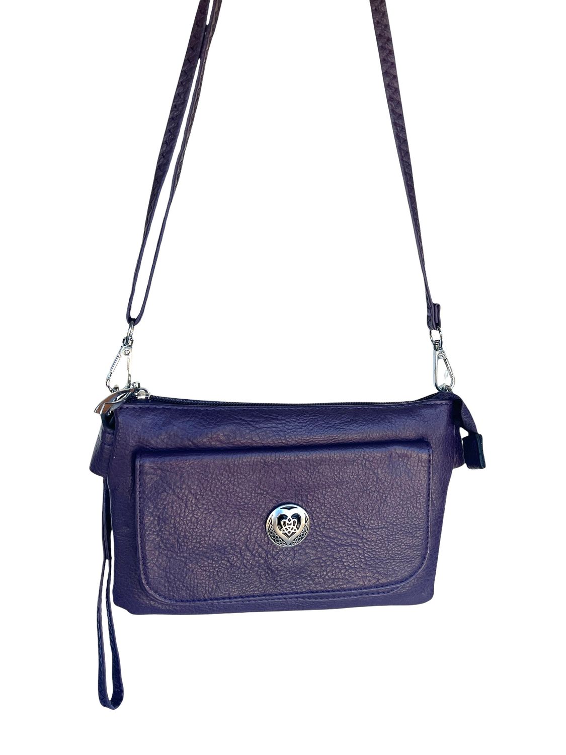 157N Purple Cell Phone Flap Bag