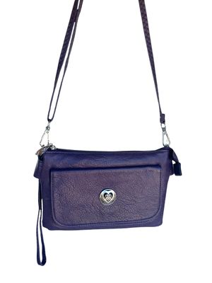157N Purple Cell Phone Flap Bag