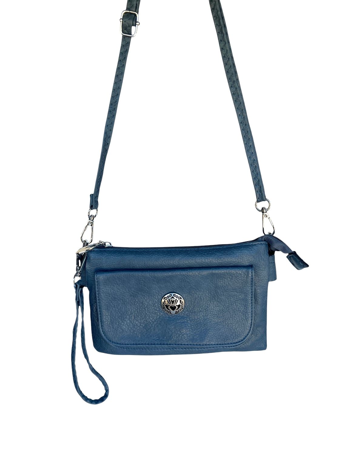 157N Teal Cell Phone Flap Bag