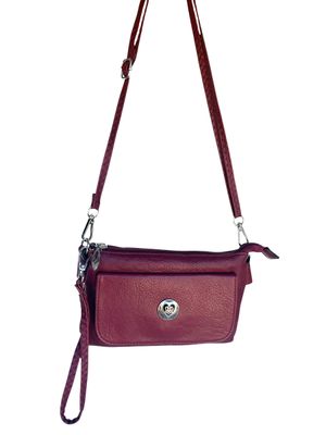 157N Red Cell Phone Flap Bag
