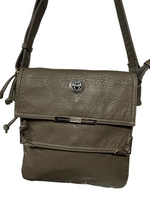 19257 gray Washed Double Flap Classic Xbody