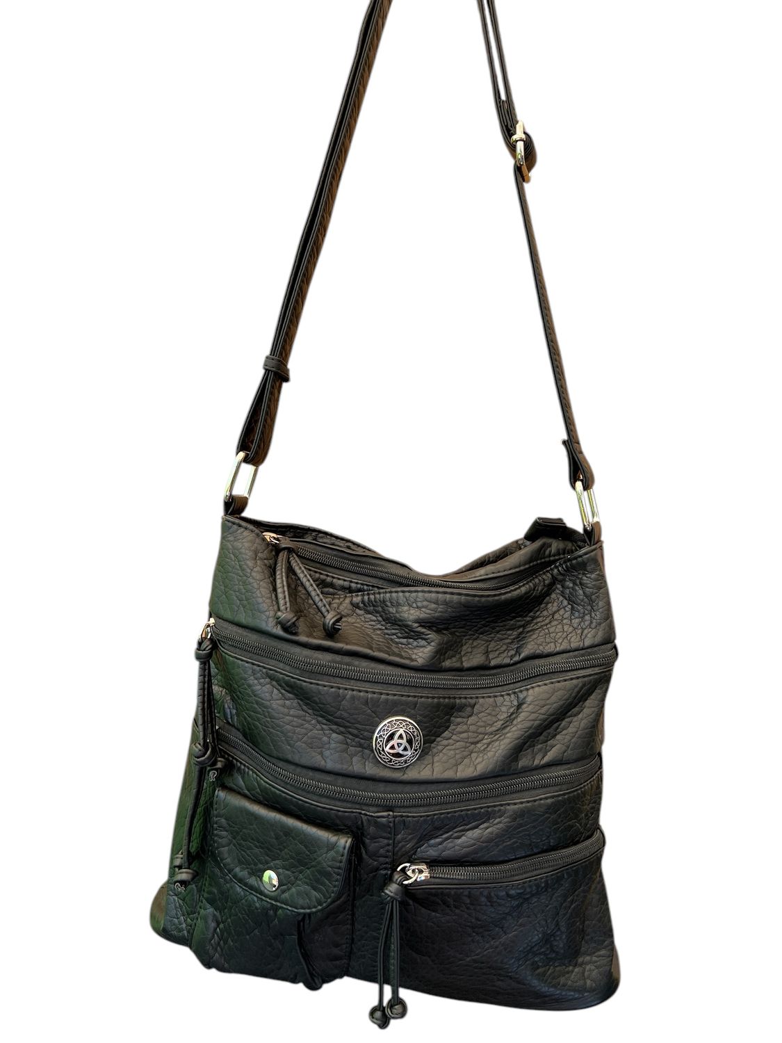 192382 Black Washed Bucket Bag