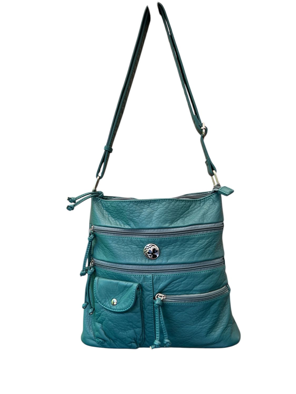192382 Cyan Washed Bucket Bag