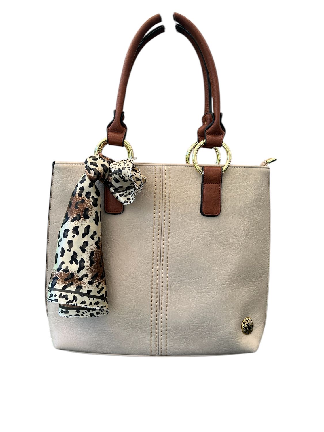 210851 Beige Center StitchTote