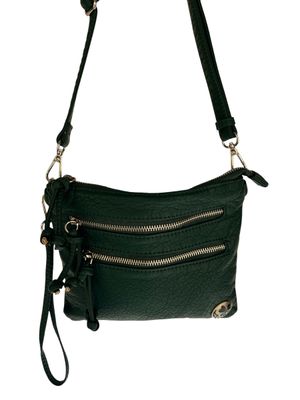 192271 Hunter Green Small Square Washed Crossbody