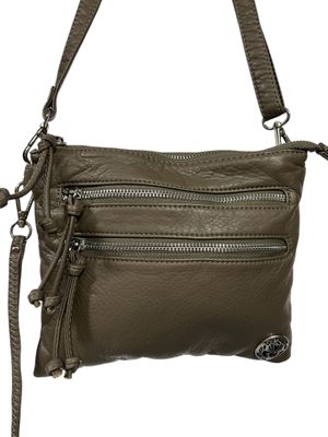 192271 Gray Small Square Washed Crossbody