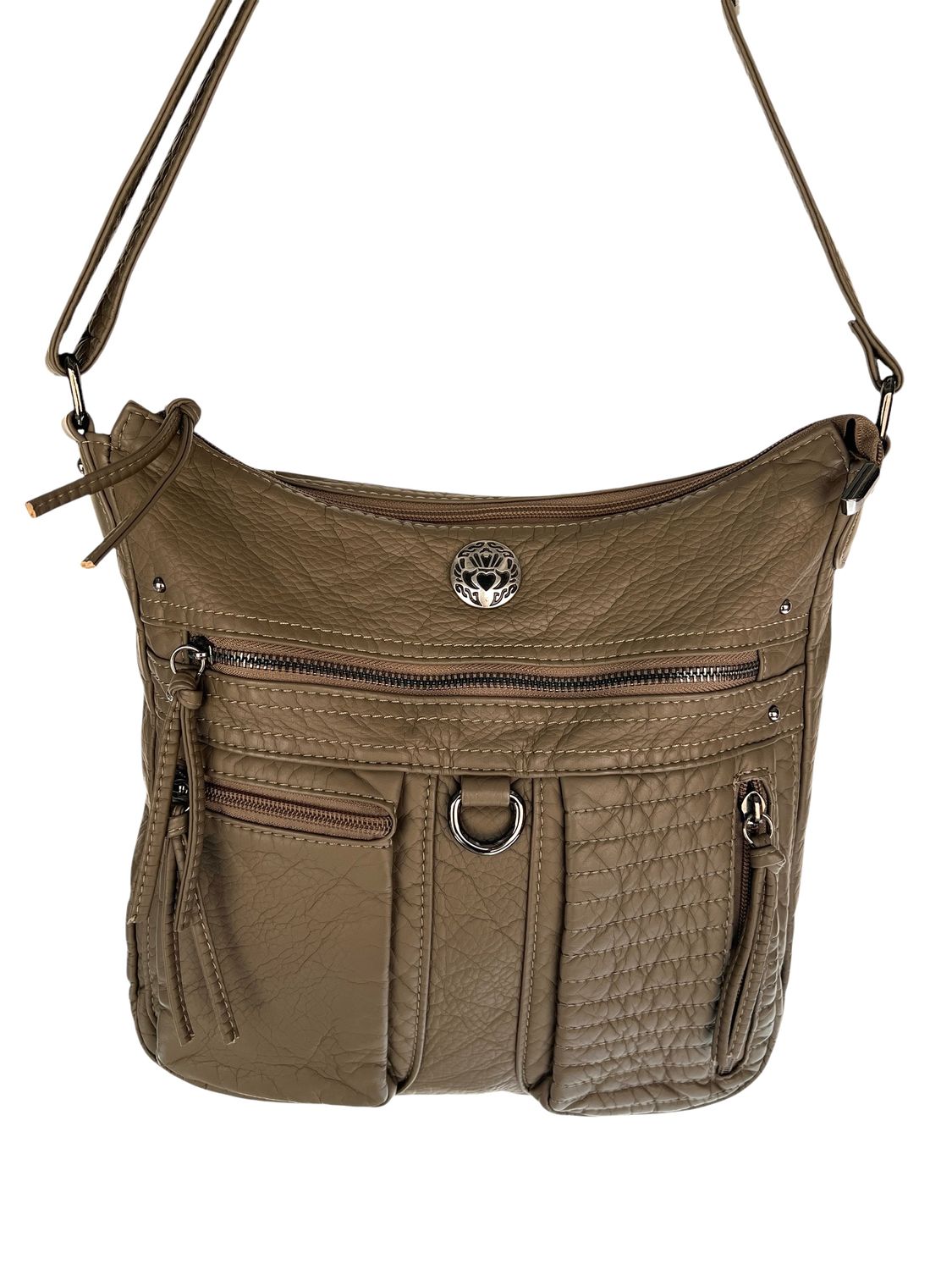 19323 Gray Large Washed Crossbody