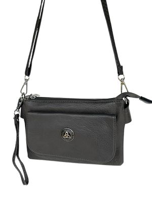157N Gray Cell Phone Flap Bag