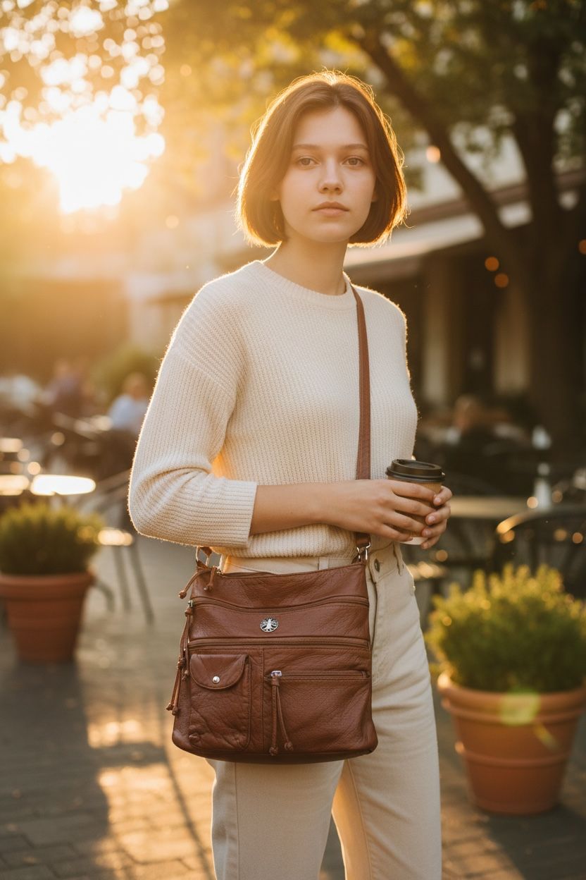 Washed Bucket Crossbody Bag