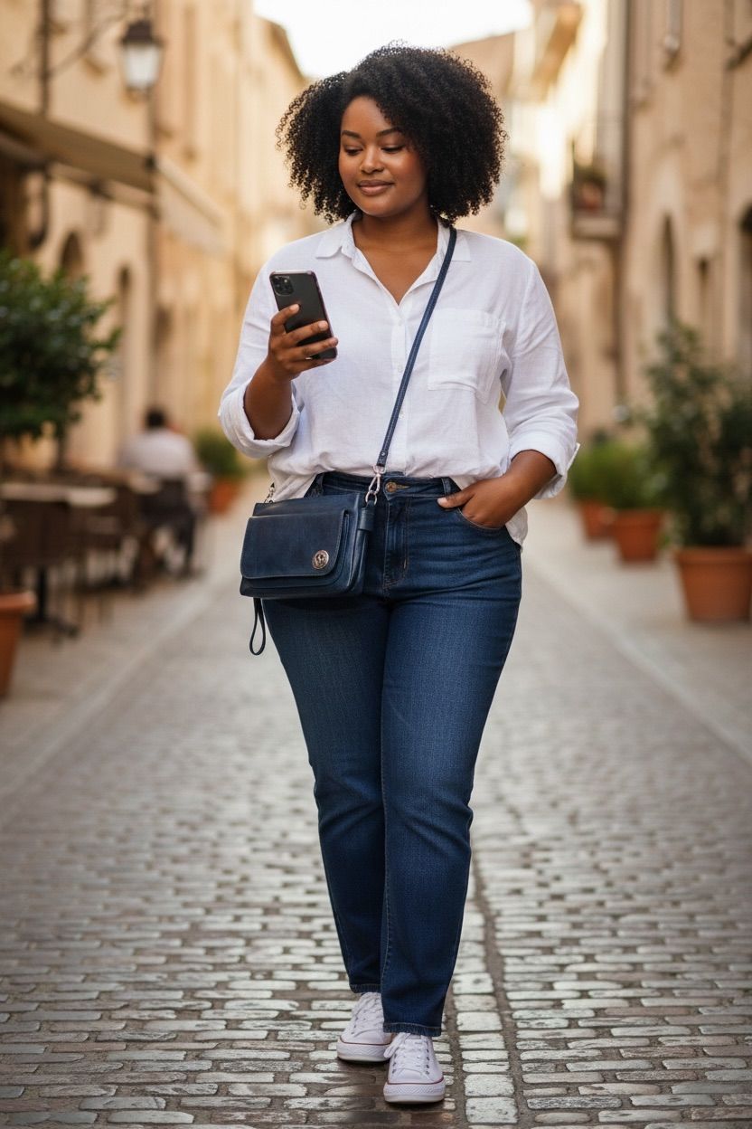 157N Navy Cell Phone Flap Bag