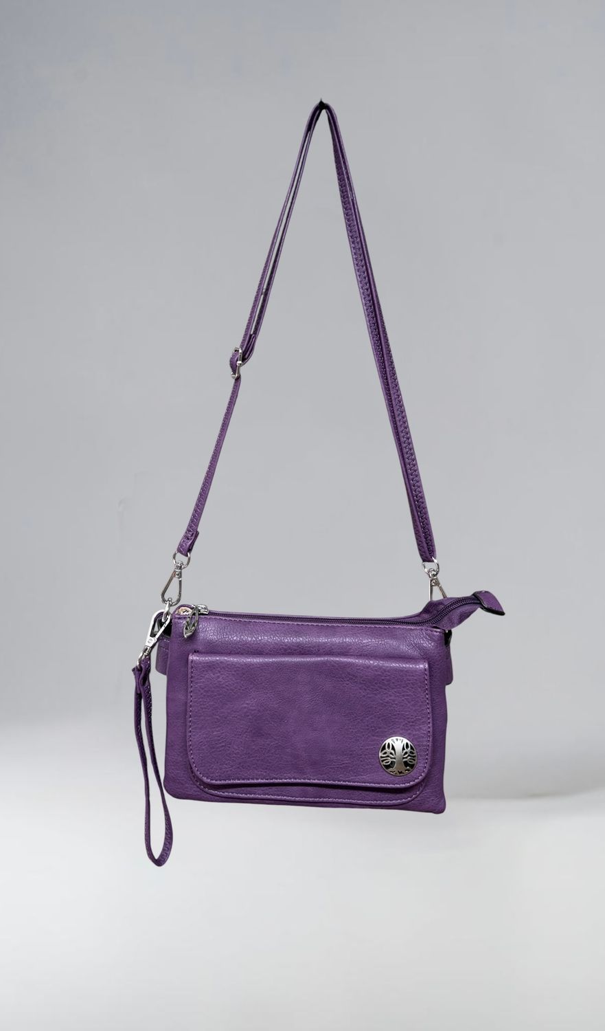 157N Purple Cell Phone Flap Bag
