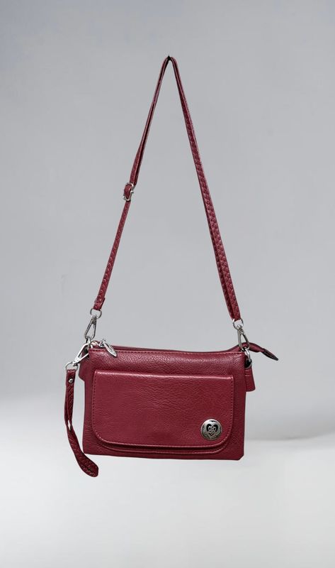 157N Red Cell Phone Flap Bag