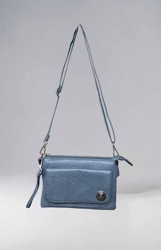 157N Teal Cell Phone Flap Bag