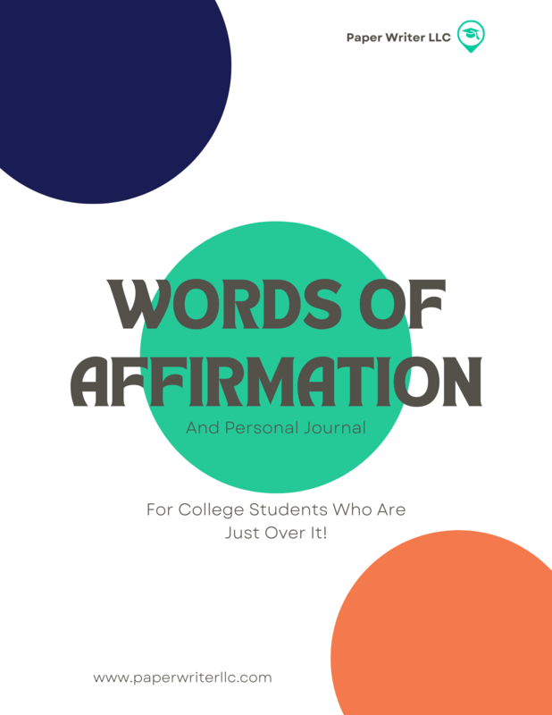 Words of Affirmation Journal for College Students-eBOOK