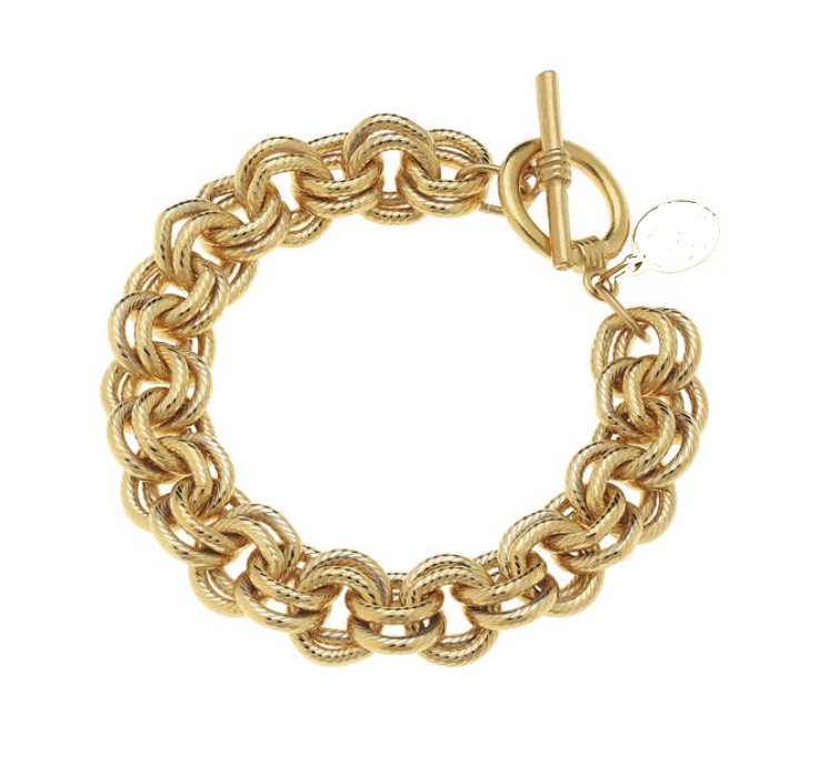 Double Chain Gold Braclet