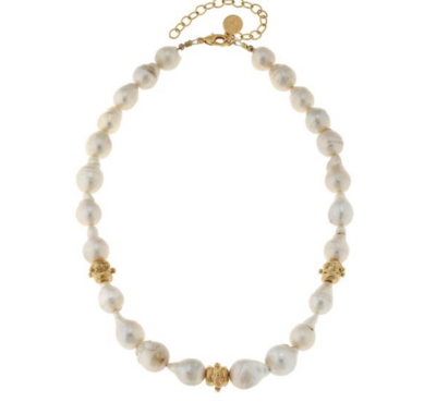 Large Baroque Genuine Freshwater Pearls Necklace