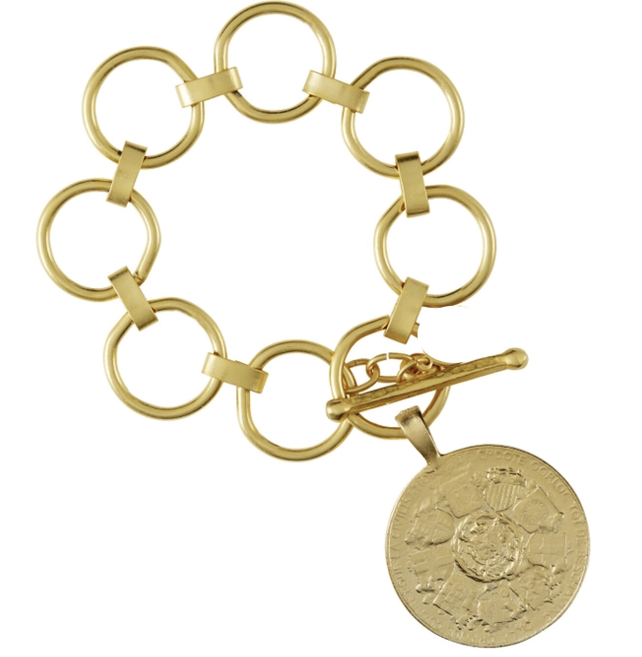 Gold Loop Chain  & Coin Bracelet