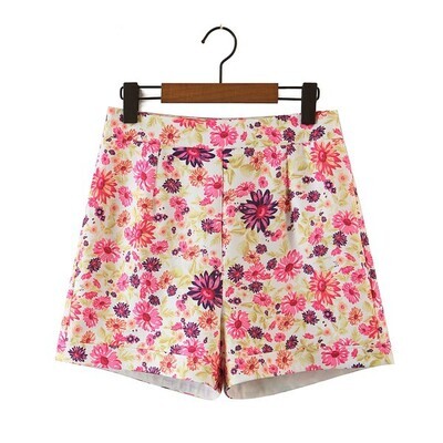 High Waisted Summer Bloom Shorts
