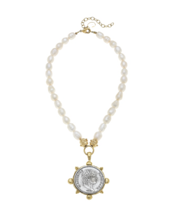 Napolitano LG Coin & Freshwater Pearl Necklace