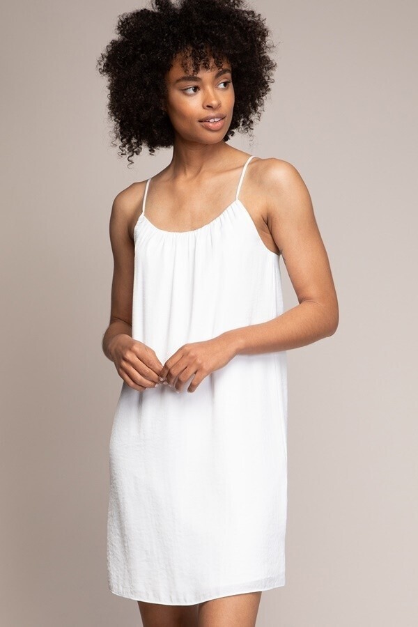 White Colour Strappy Dress