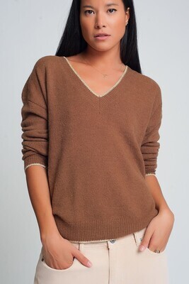 Fine Knit Choco Sweater