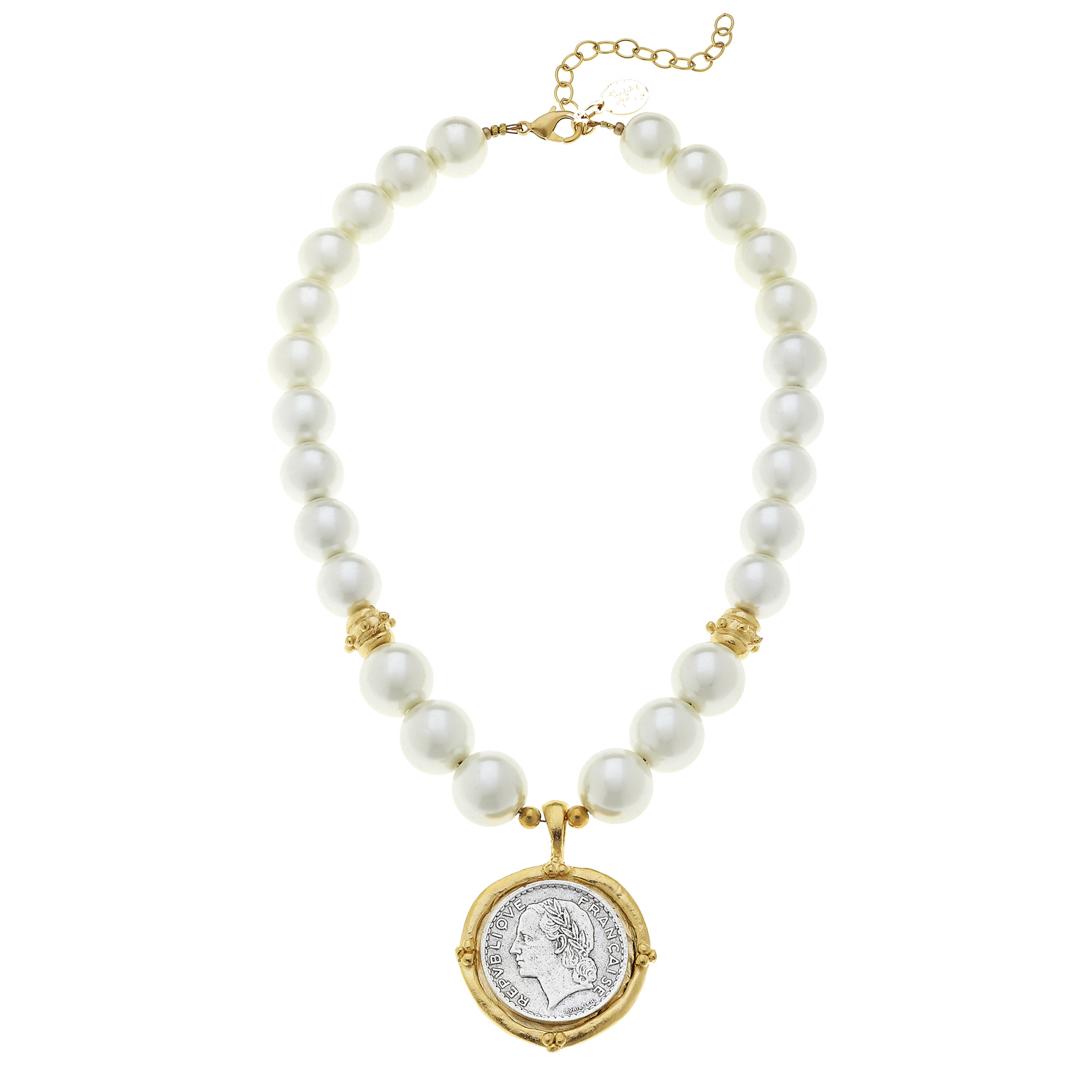 Francaise Coin/pearls Necklace
