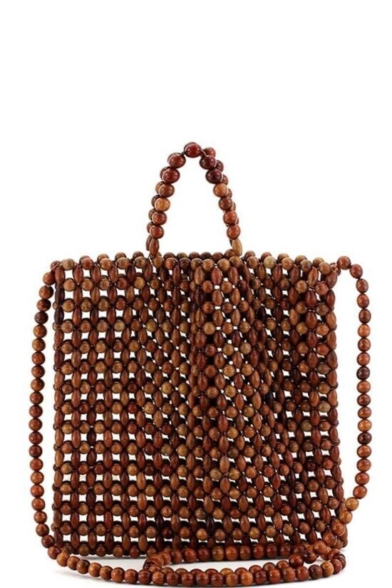 Wooden Beaded Tote