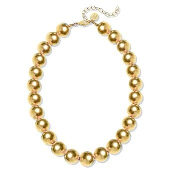 Gold Plated Ball Choker Necklace