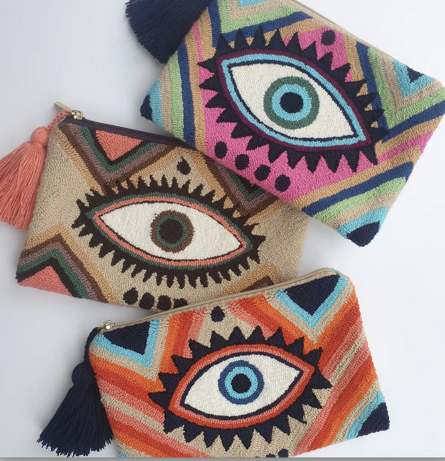 Evil Eye Handmade Crochet Pouch
