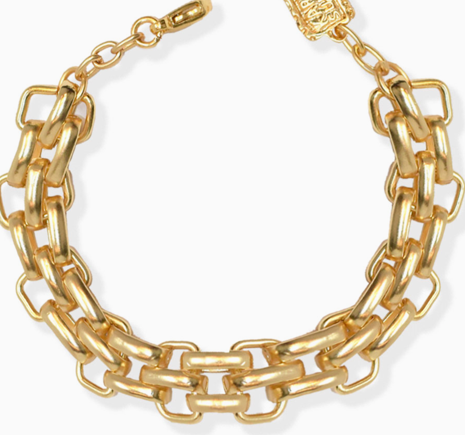 Layered Flat Link Bracelet