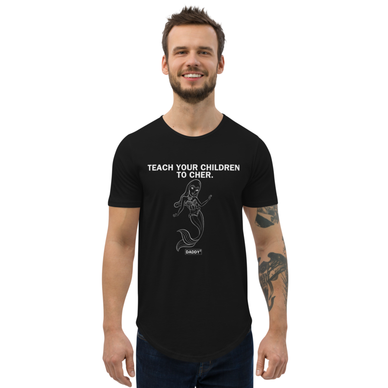 Teach Your Children To Cher Curved Hem T-Shirt 