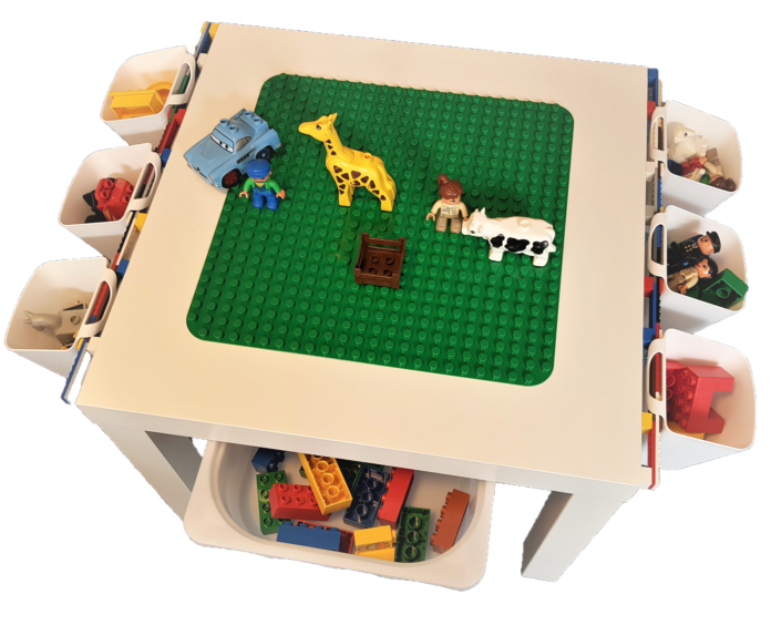 Lego Spieltisch mit Aufbewahrungsbox, Lego Platte NEU