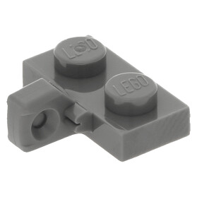 Lego Scharnier Sicherungsblech 1x2 mit 1 Finger auf Seite Modern Dunkelgrau x12 44567