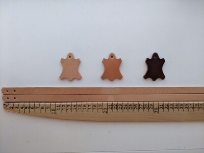 Asas de cuero beige 85cm x 1.3cm x 3mm (2pcs)