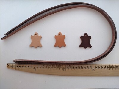Asas de cuero marrón 85cm x 1.3cm х 3mm (2pcs)