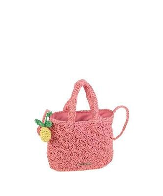 BOLSO NIÑA RAFIA SINTETICA, CON CREMALLERA, COLOR ROSA