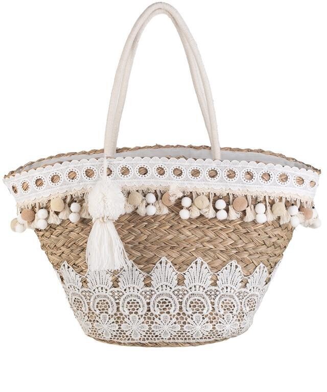 CAPAZO SEAGRASS, CON CREMALLERA, COLOR BLANCO