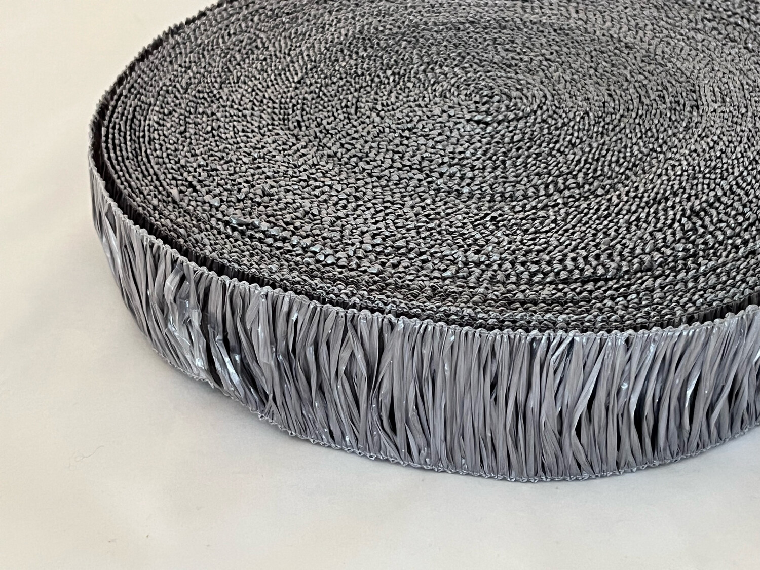 Rafia Ispie Franja  Metallic Gray 1 m