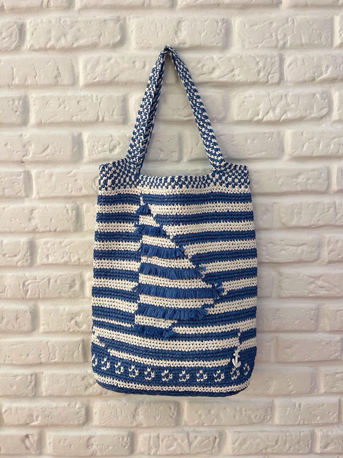 Bolsa &quot;Jacquard de rafia”