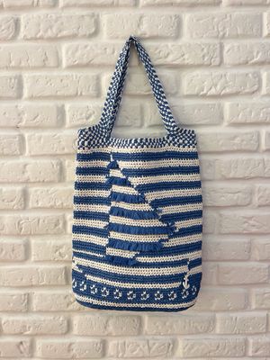 Bolsa &quot;Jacquard de rafia”