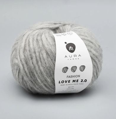 AuraYarns Love me Silver gray