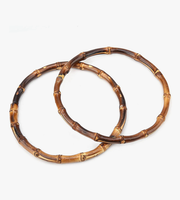 Asa de bambu redonda 15 cm diámetro , 2 pcs., marrón
