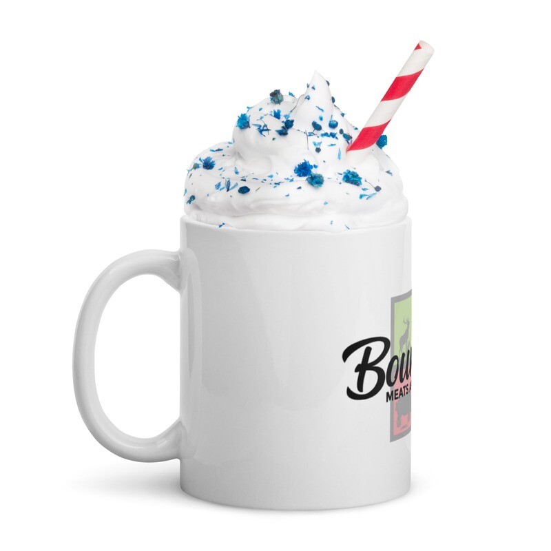 White glossy mug