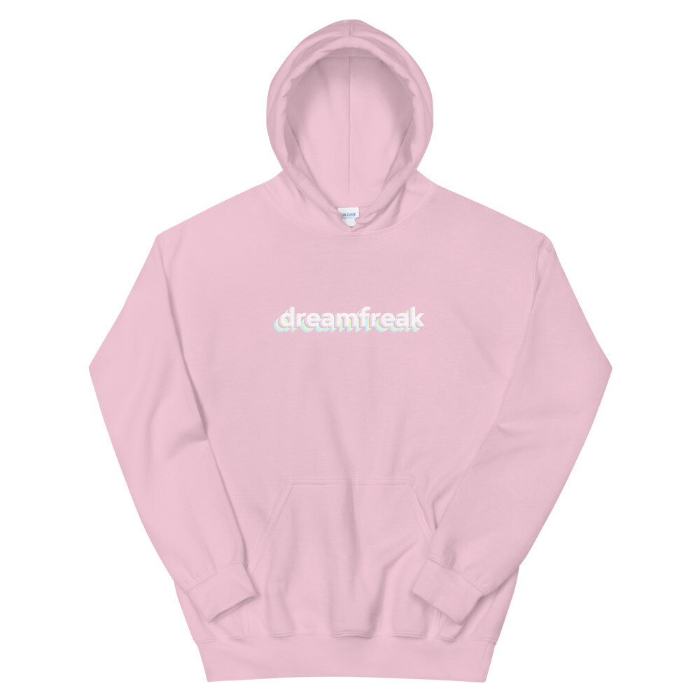 unisex hoodie, dreamfreak logo front